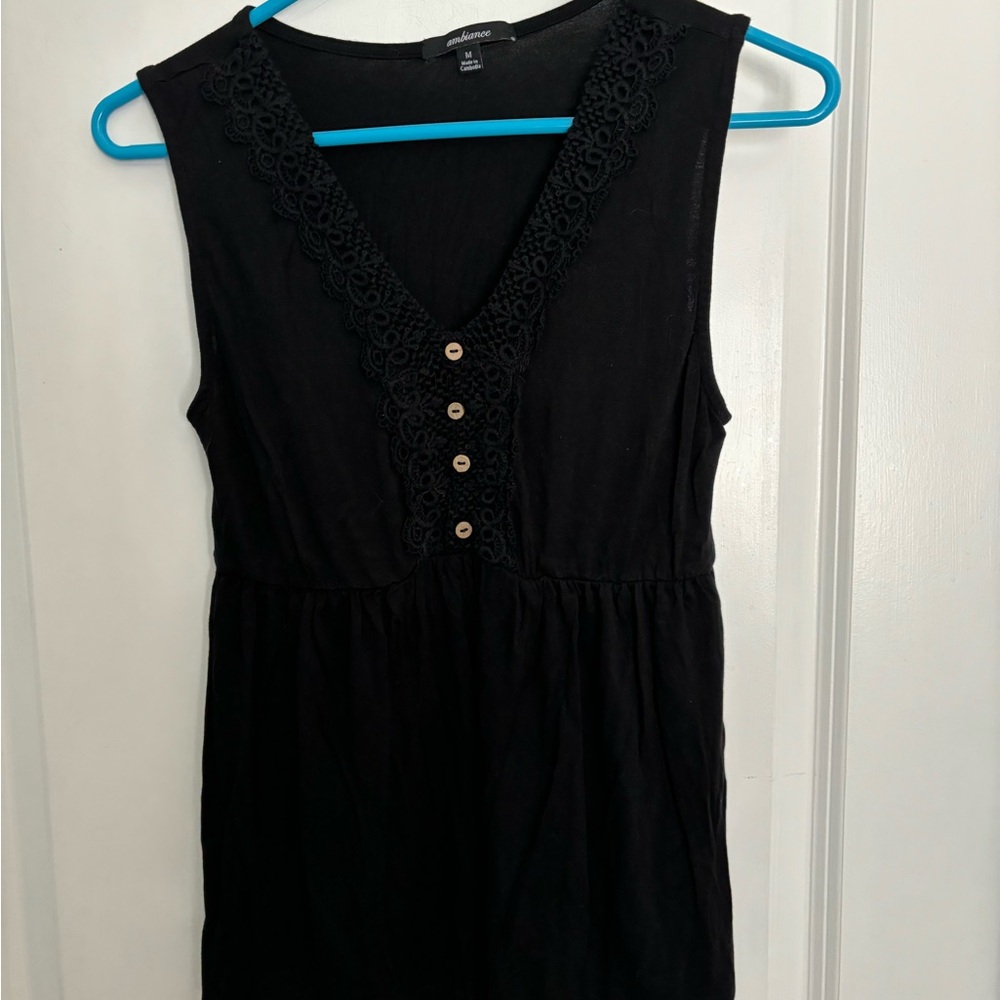 Ambiance Sleeveless Peplum Top, Sz M